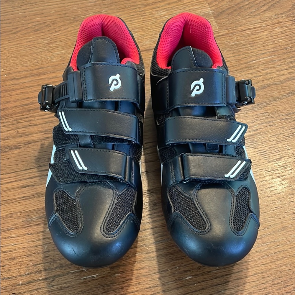 Peloton Black and White Cycling Shoes